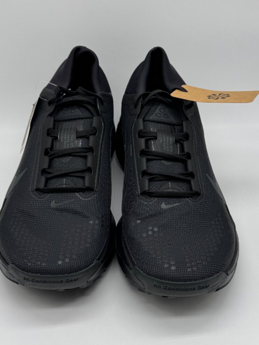 Nike ACG Mens Pegasus Trail GTX Black Shoes Sz 10.5 New Waterproof IQ1084-002 - Picture 2 of 11